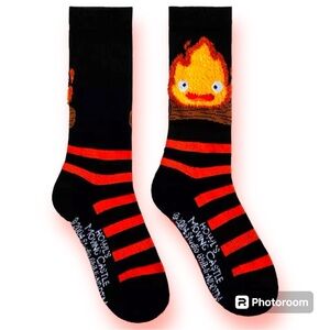 Studio Ghibli Howl's Moving Castle Calcifer Crew Socks